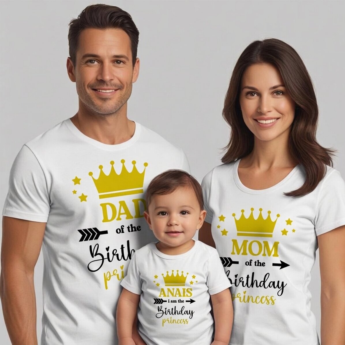 Katoenen T-shirt voor kinderen/volwassenen met eigen opdruk - Verjaardag