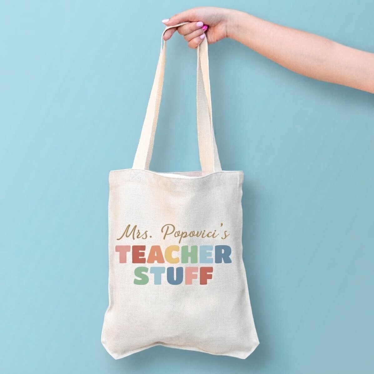 Gepersonaliseerde tas met tekst - Teacher