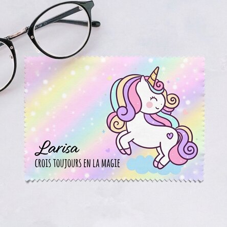 Chiffon personnalisé pour nettoyer les écrans et les lunettes - Unicorn