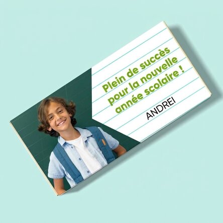 Chocolat personnalisé avec un message et une photo - Succès