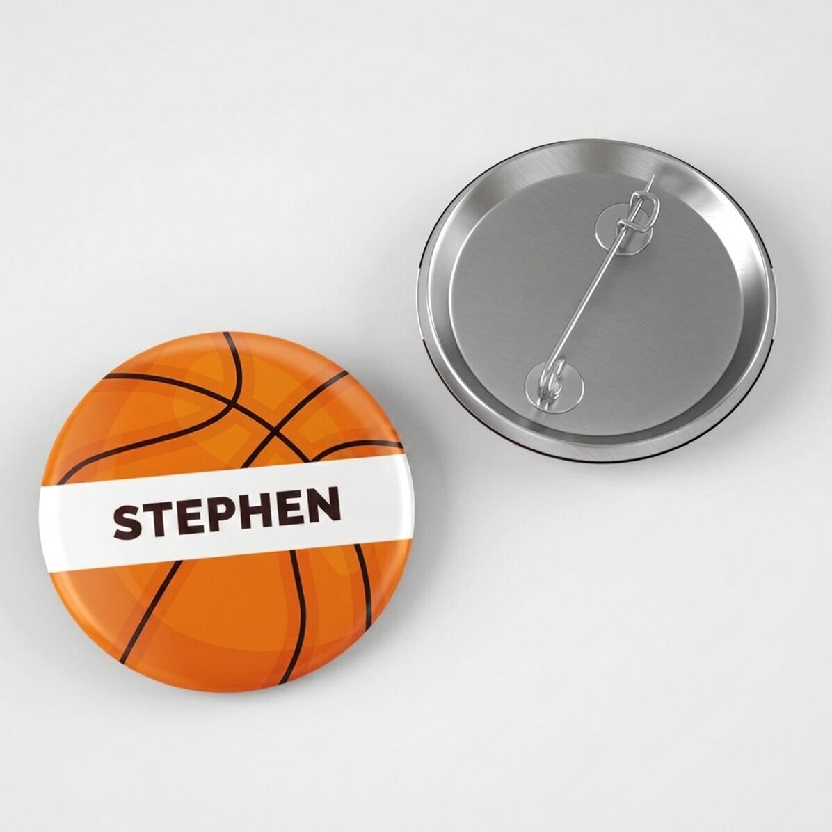 Gepersonaliseerde button met naam - Basketbal