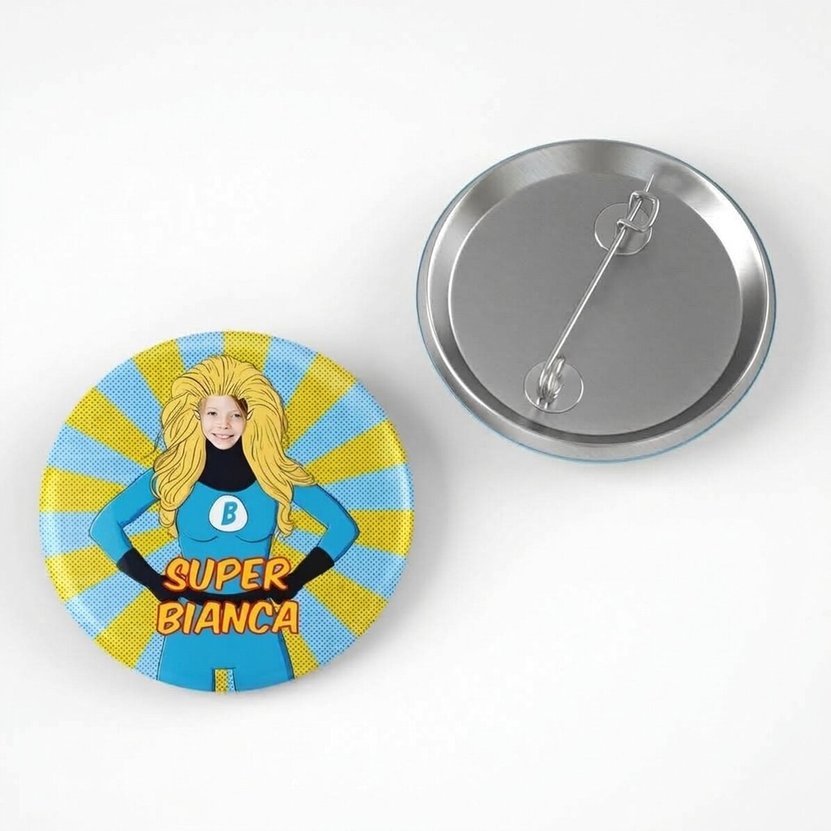 Gepersonaliseerde button met naam - Heldin