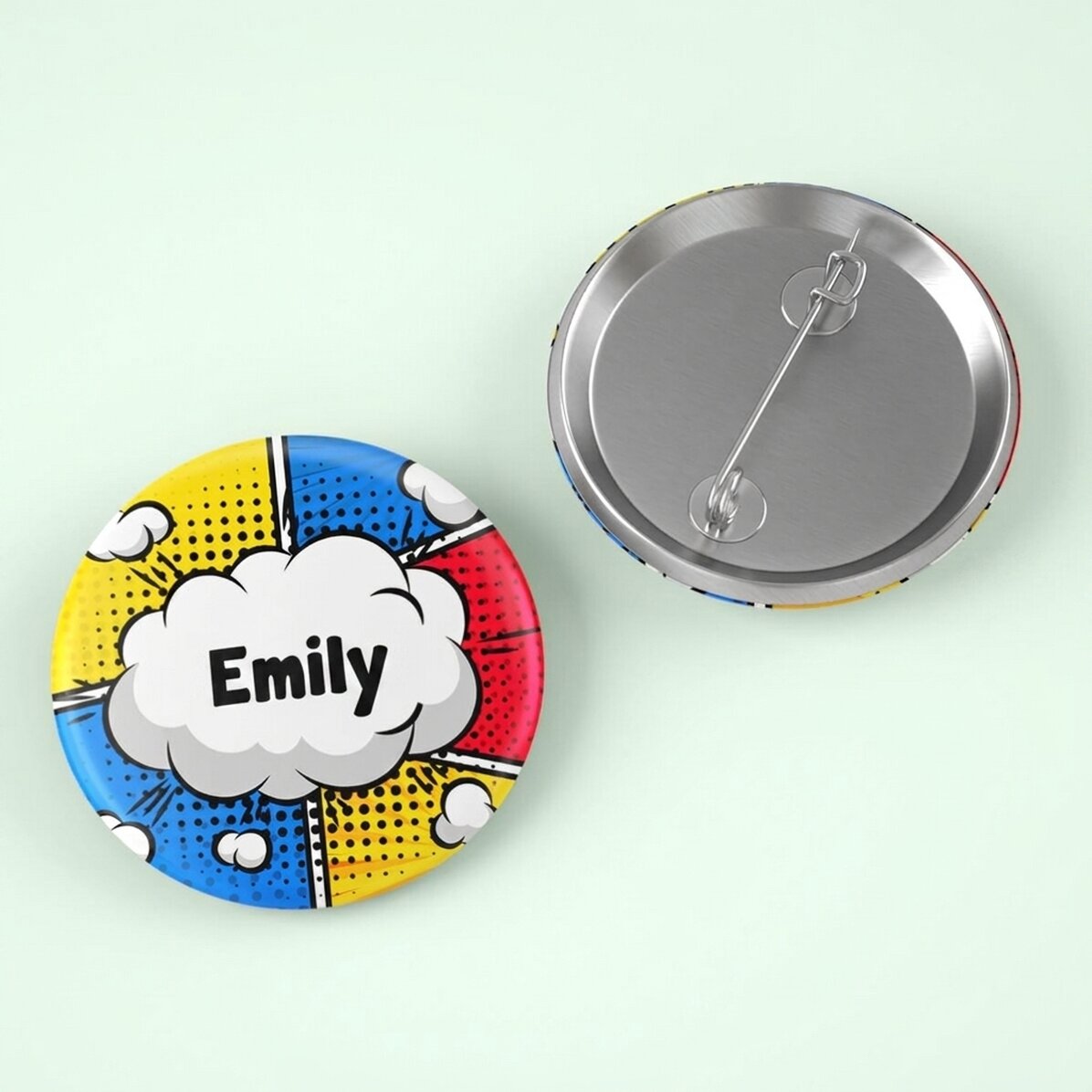 Gepersonaliseerde button met naam - Comics