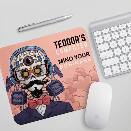 Tapis de souris personnalisé avec texte - Cyborg