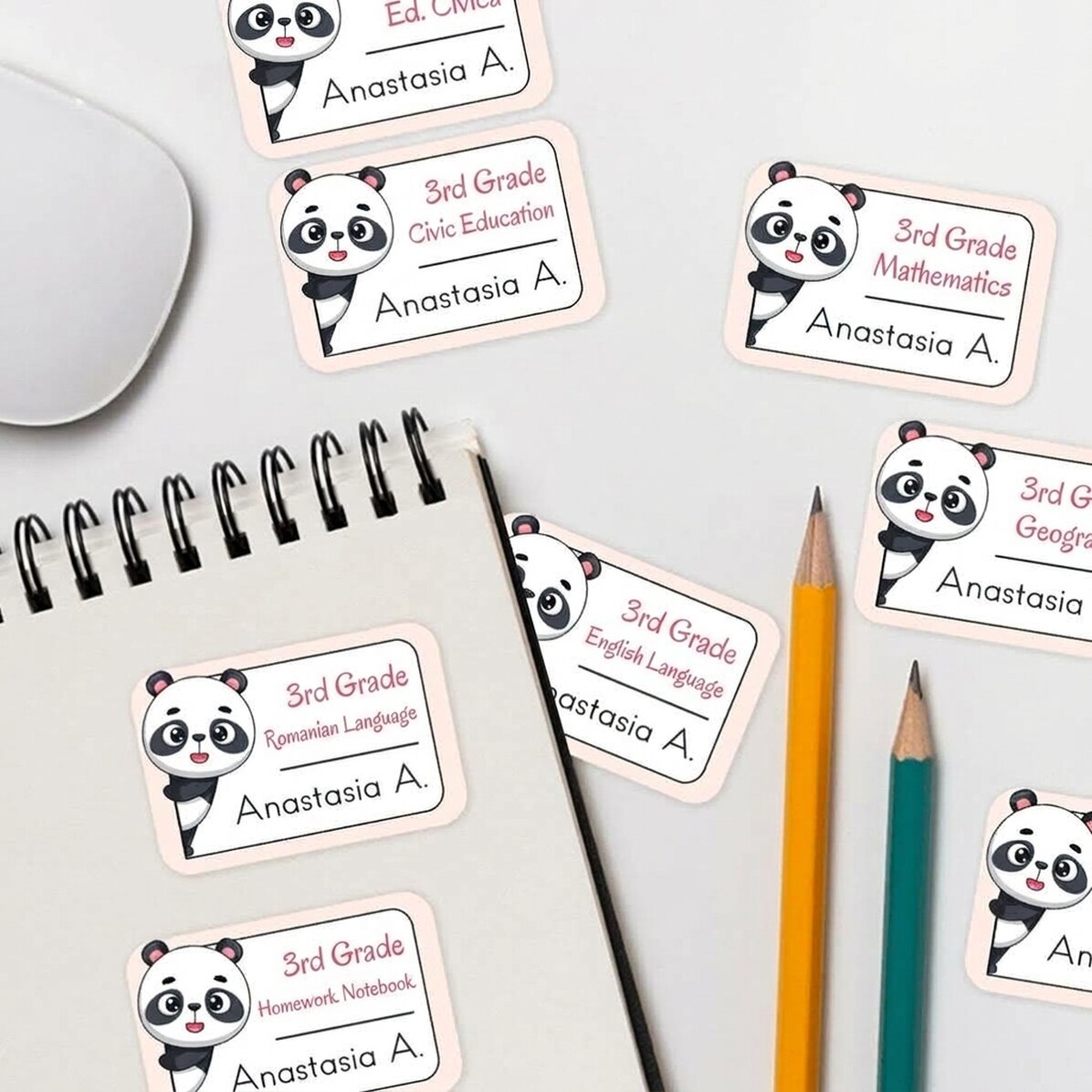 Lot de 8 autocollants personnalisés pour l