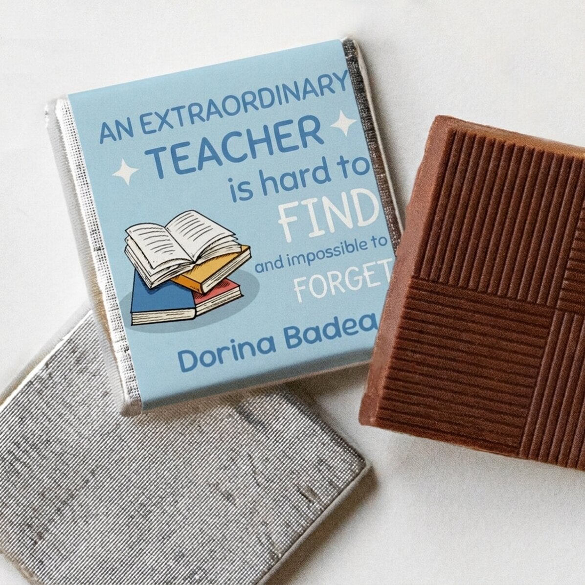 Gepersonaliseerde mini-chocolade met tekst - Boeken