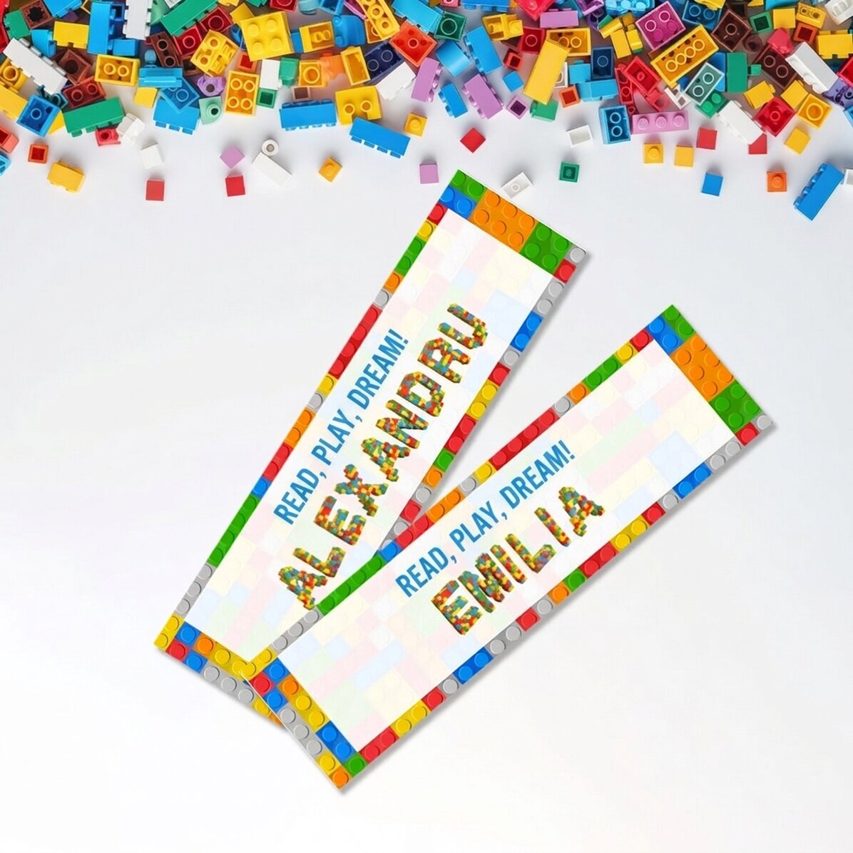 Marque-page personnalisé avec texte - Lego