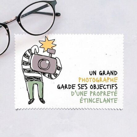 Chiffon personnalisé pour nettoyer les écrans et les lunettes - Photographe