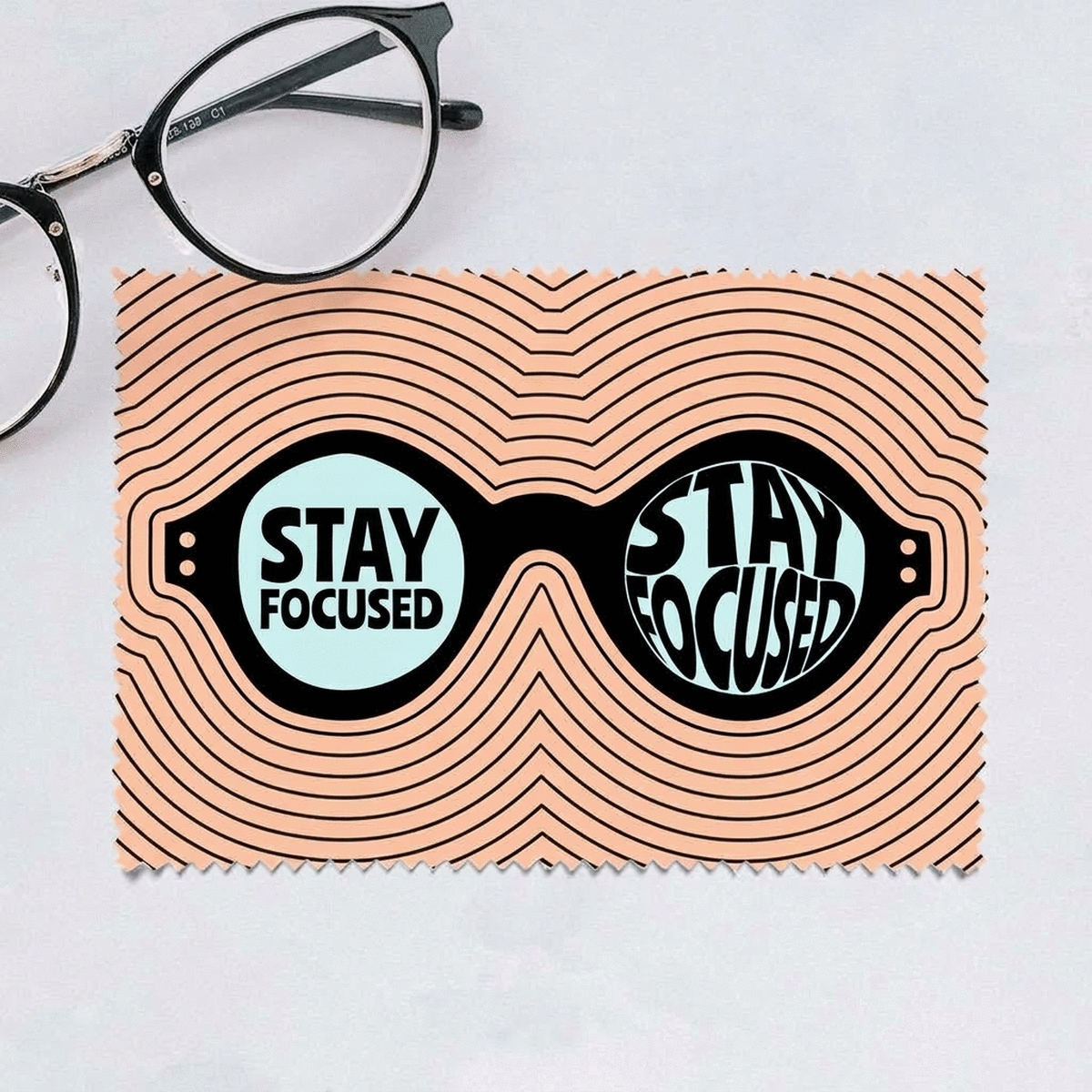 Chiffon personnalisé pour nettoyer les écrans et les lunettes - Stay Focused