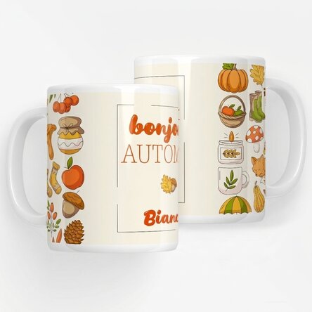 Tasse personnalisée avec inscription - Hello Autumn