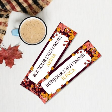 Marque-page personnalisé avec message - Hello Autumn !