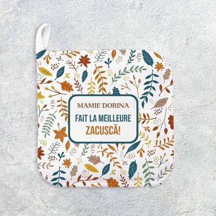 Dessous-de-plat personnalisé avec inscription - Automne