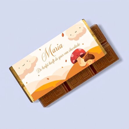 Gepersonaliseerde mini-chocoladereep met boodschap - Herfst