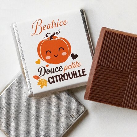 Mini-chocolat personnalisé avec un message - Pumpkin