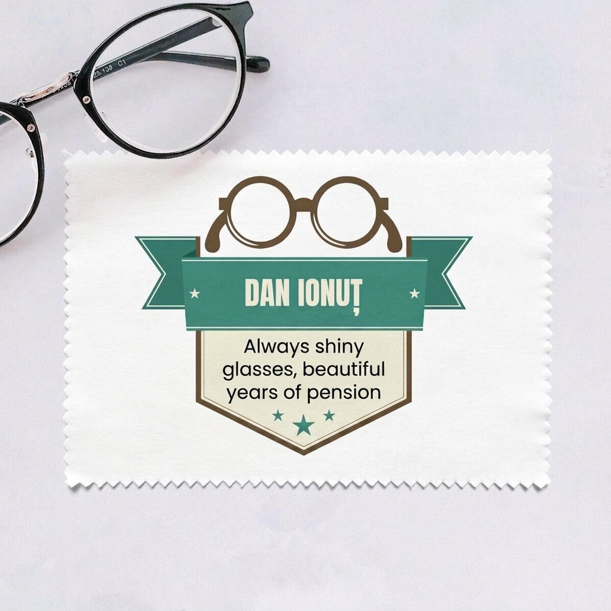 Chiffon personnalisé pour nettoyer les écrans et les lunettes - Retraite