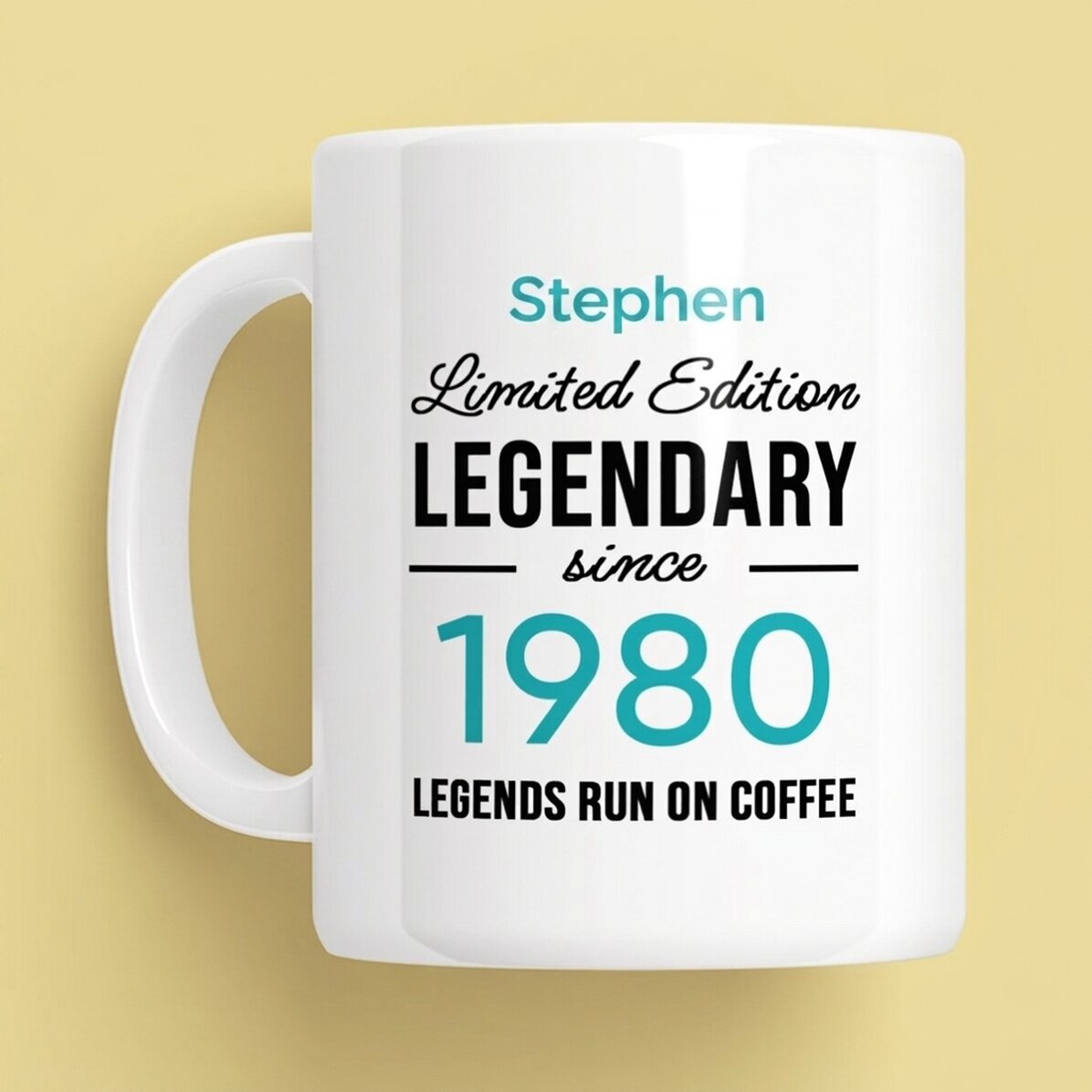 Gepersonaliseerde mok met tekst - Legendary