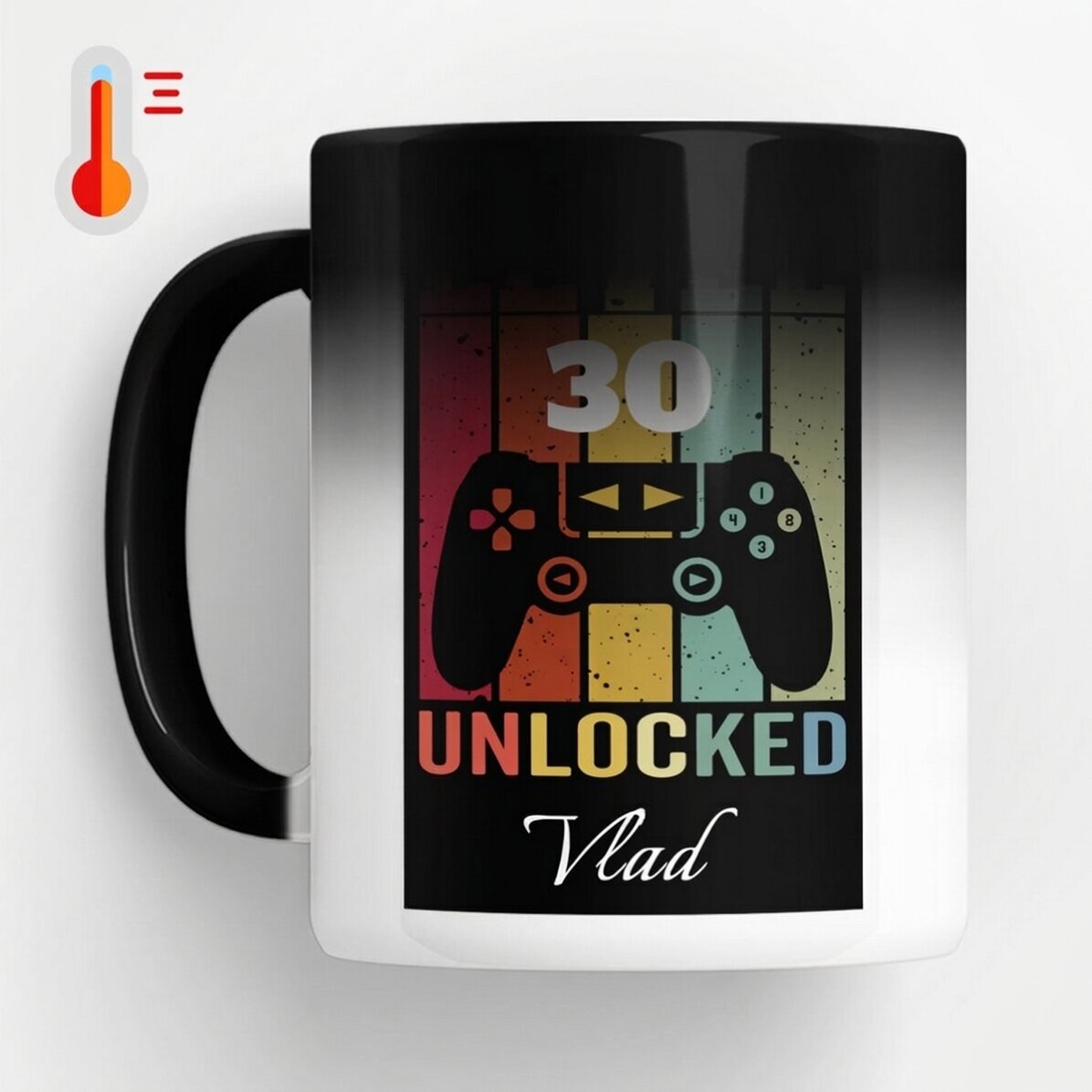 Gepersonaliseerde magische mok met tekst - Level Unlocked