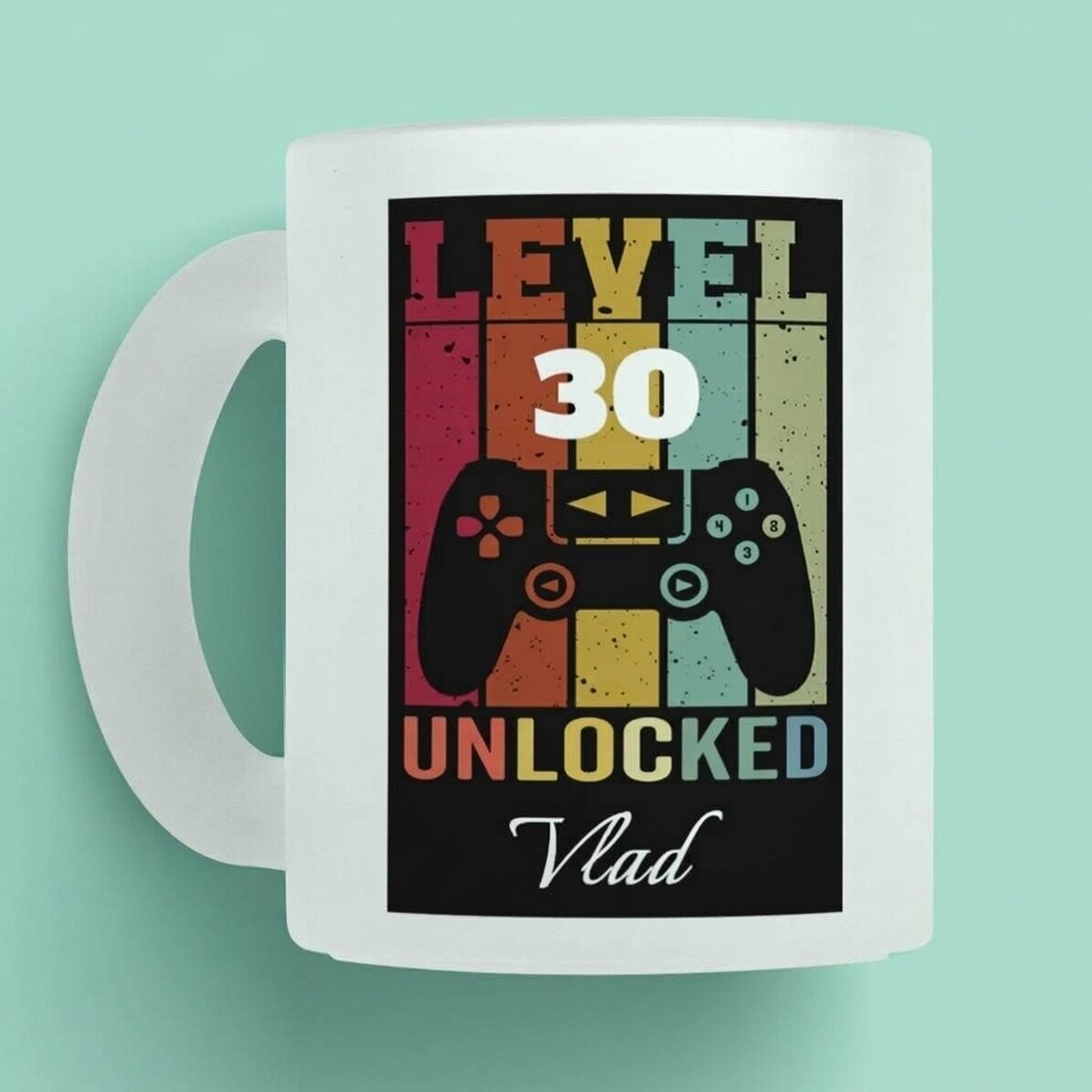 Gepersonaliseerde drinkbeker met tekst - Level Unlocked