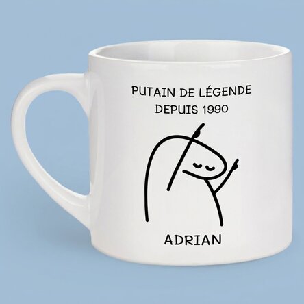 Tasse à expresso personnalisée avec inscription - Legend