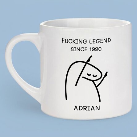 Gepersonaliseerde espressokop met tekst - Legend