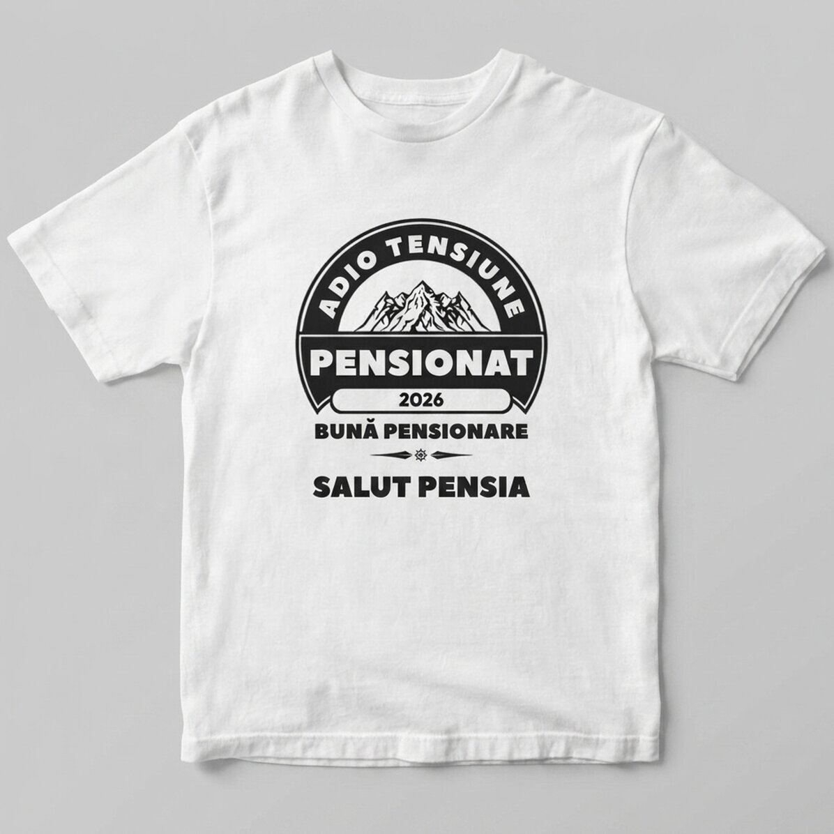 Katoenen T-shirt met gepersonaliseerde tekst - Met pensioen