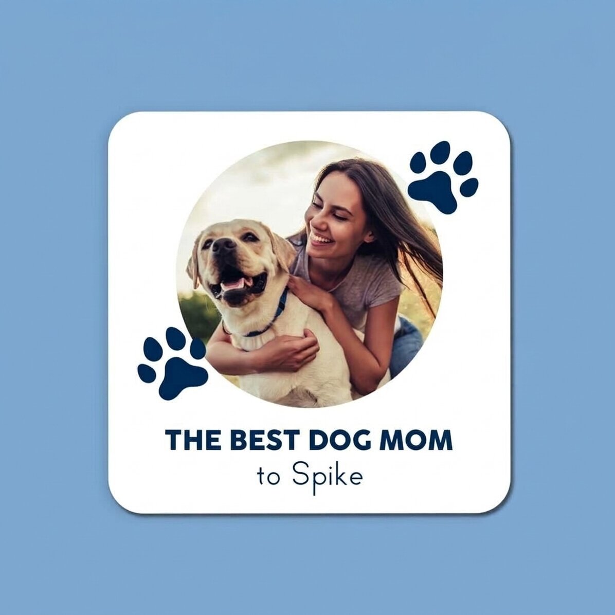 Gepersonaliseerde glashouder met foto en boodschap - The Best