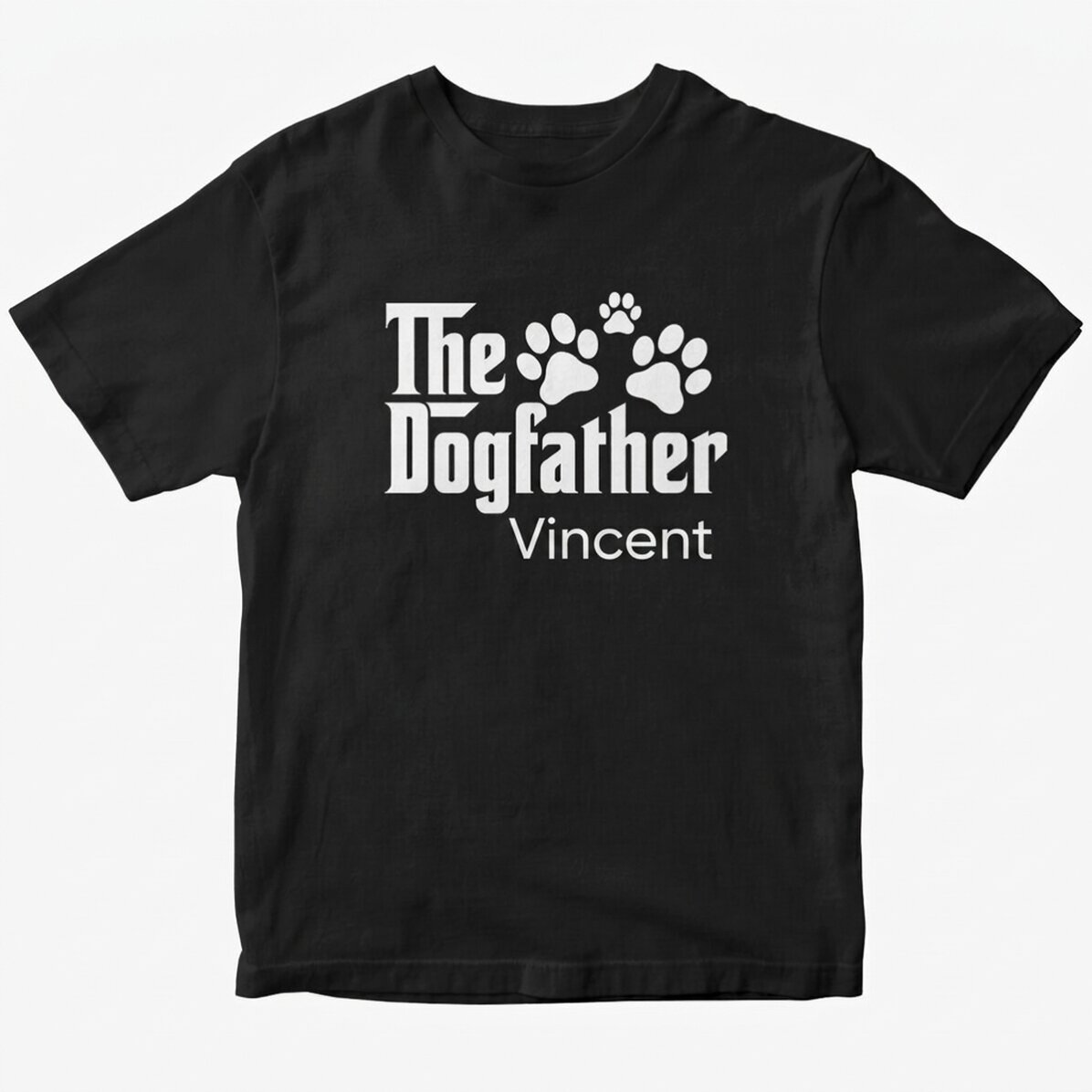 Katoenen T-shirt met gepersonaliseerde tekst - The Dogfather