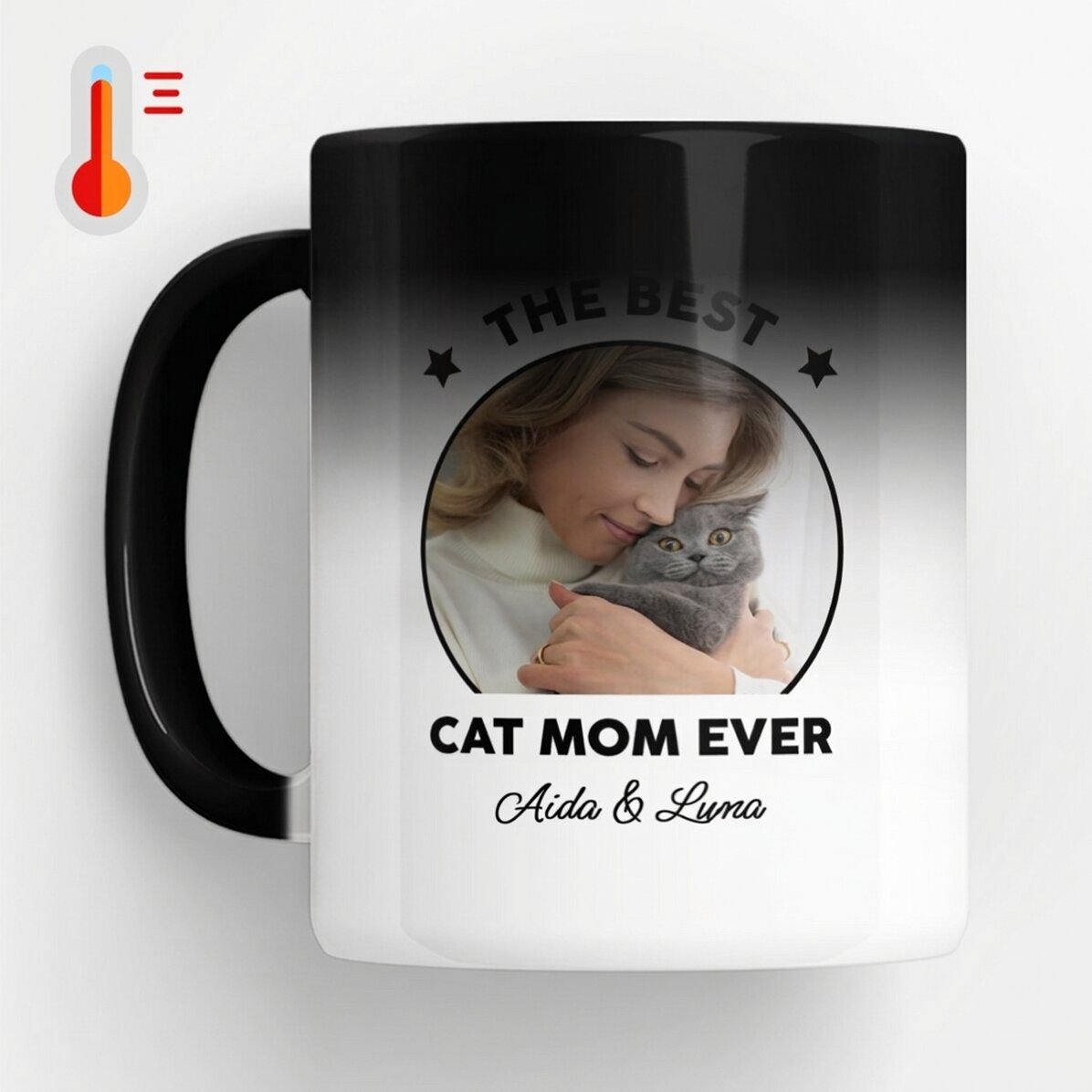 Tasse thermosensible personnalisée avec photo et message - Best