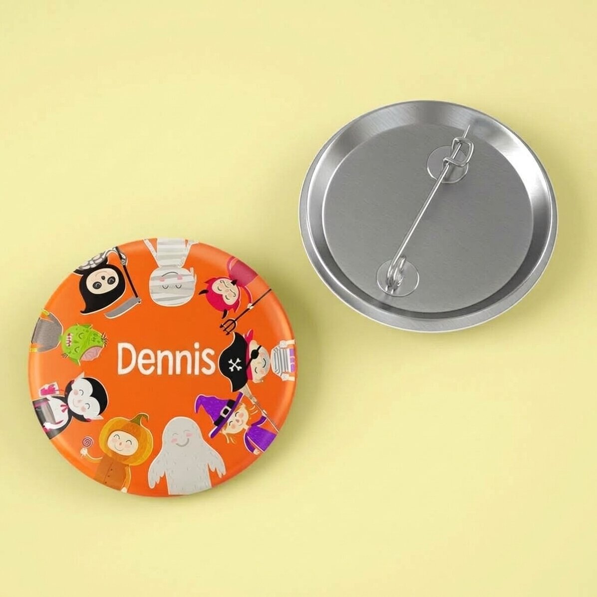 Gepersonaliseerde button met naam - Halloween
