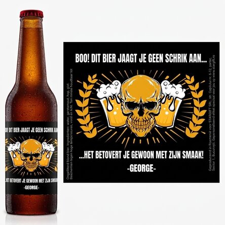 Bier met gepersonaliseerde tekst - Halloween
