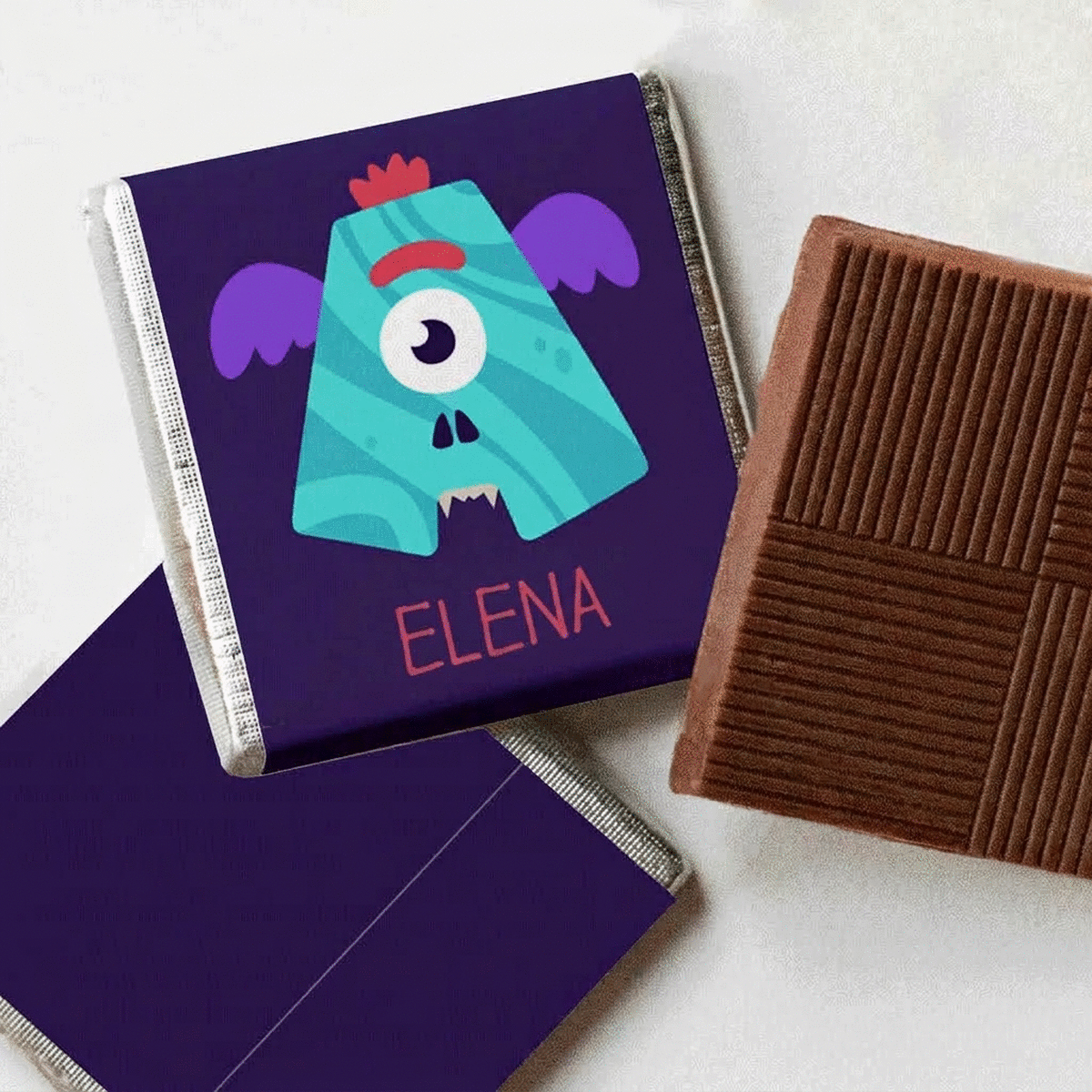 Mini-chocolat personnalisé avec un prénom - Monstrulet