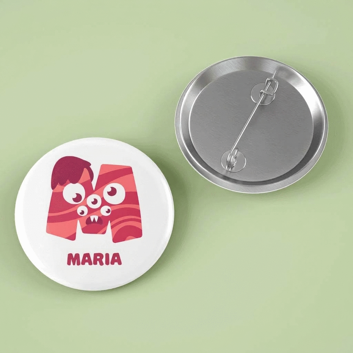 Gepersonaliseerde button met naam - Monstrulet