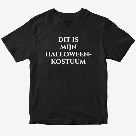 Gepersonaliseerd katoenen T-shirt met tekst - Halloween