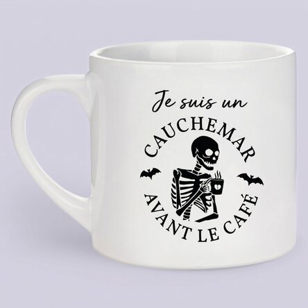 Tasse à expresso personnalisée avec message - Nightmare