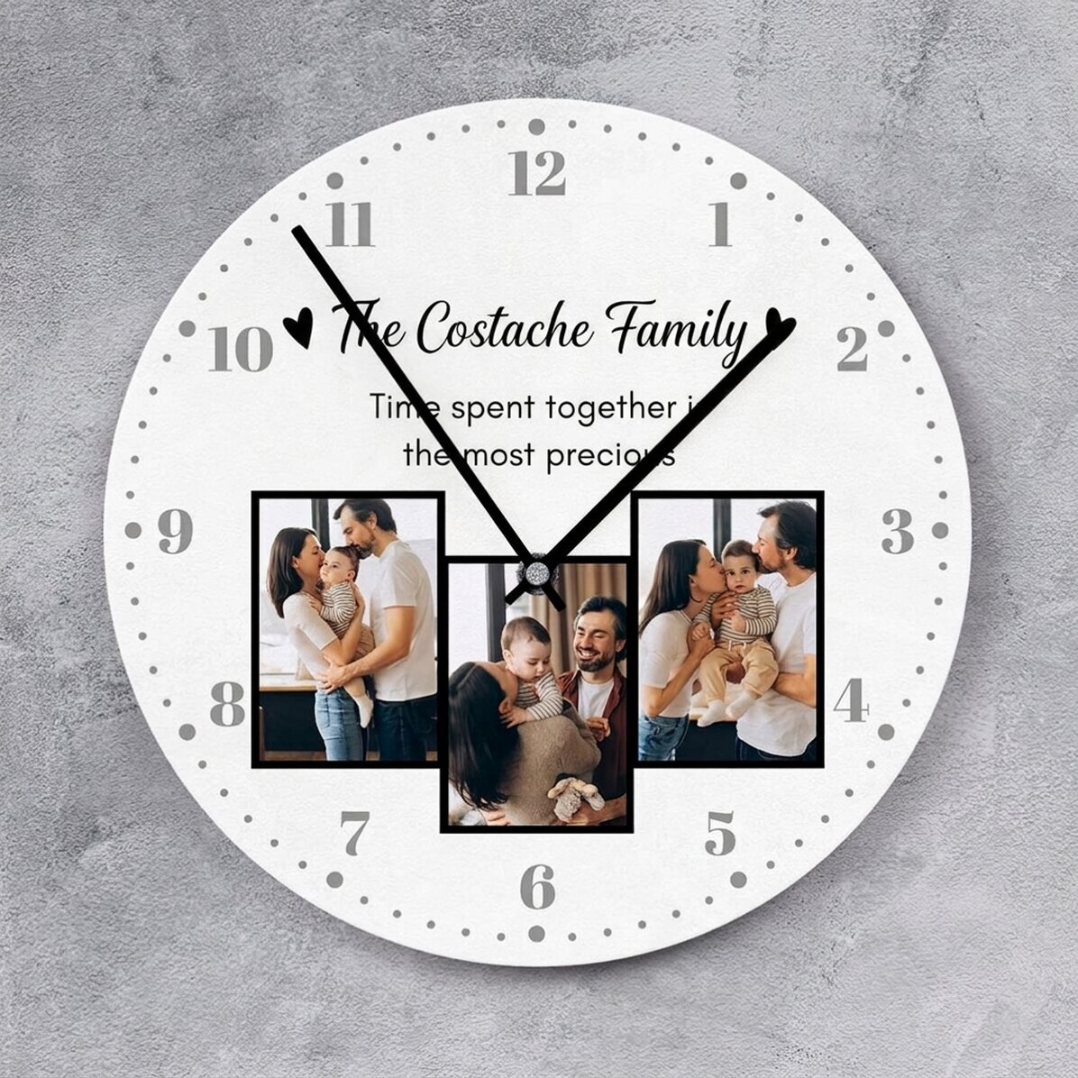 Gepersonaliseerd horloge met 3 foto