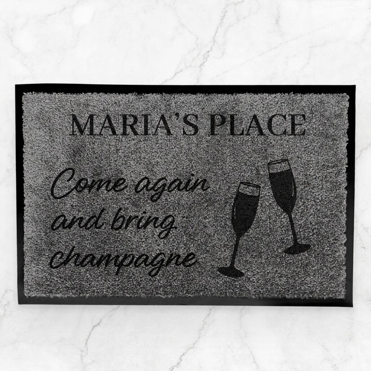 Op maat gemaakte halmat voor binnenshuis - Bring champagne