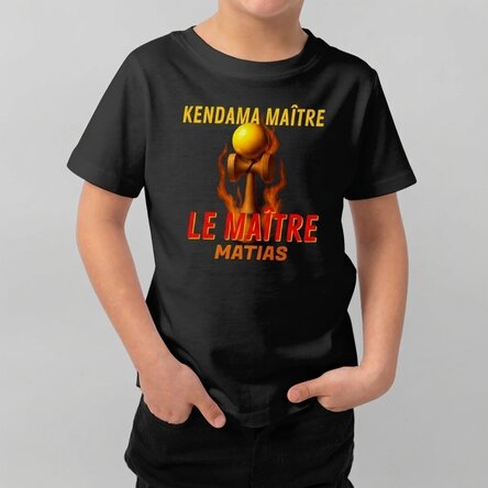 T-shirt en coton pour enfants personnalisé avec un texte - Kendama Master
