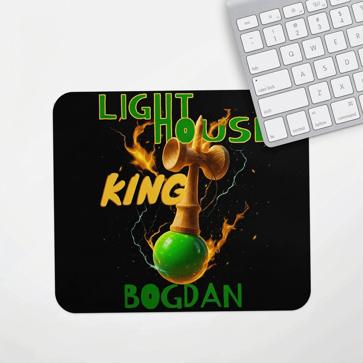 Tapis de souris personnalisé avec texte - Lighthouse King