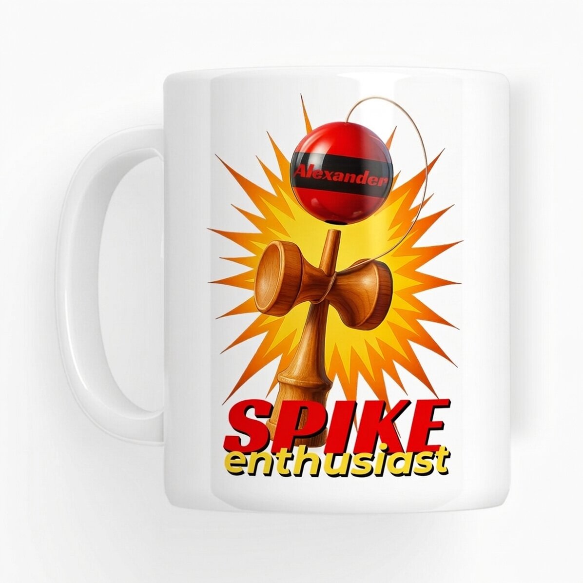 Gepersonaliseerde mok met tekst - Spike Enthusiast