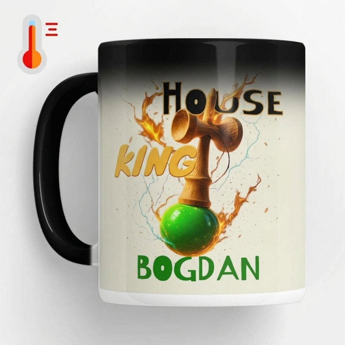 Gepersonaliseerde magische mok met tekst - Lighthouse King