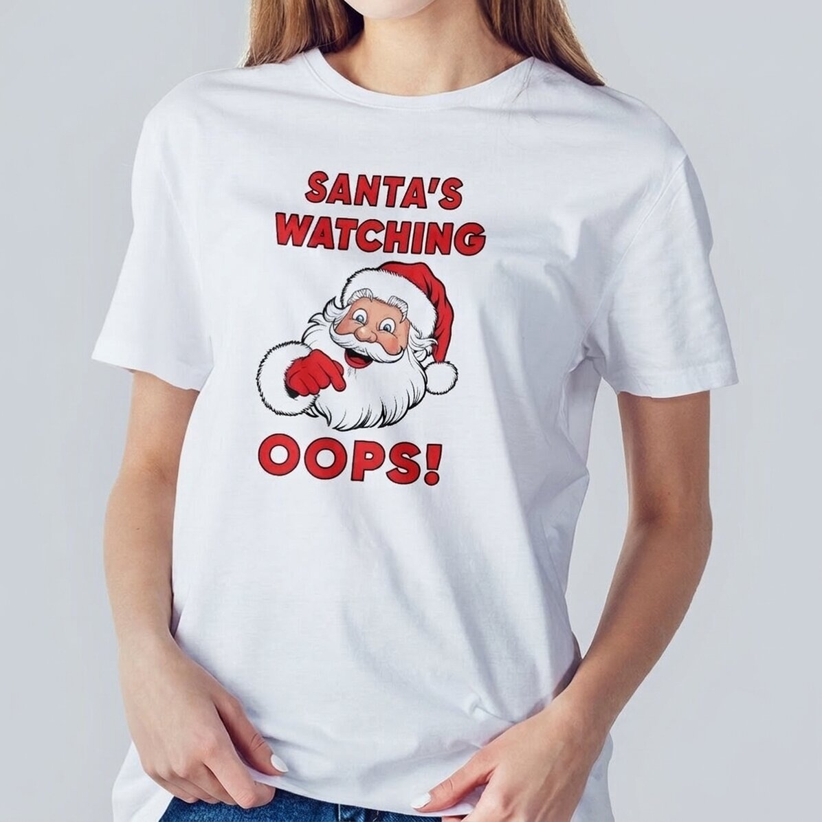 Katoenen T-shirt met gepersonaliseerde tekst - Santa