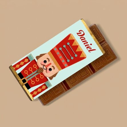 Gepersonaliseerde mini-chocoladereep met boodschap - Nutcracker