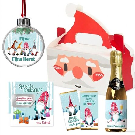 Cadeauset met gepersonaliseerde kaart - Let it snow