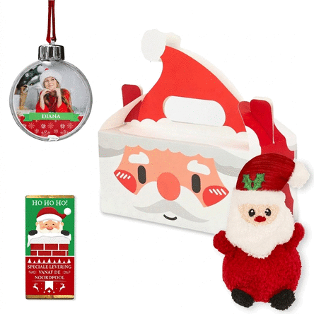 Cadeauset met gepersonaliseerde wereldbol - Kerstman