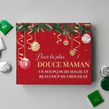 Boîte de bonbons personnalisée avec un message - Noël