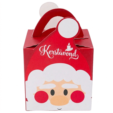 Geschenkdoos met kerstballen / snoepjes / kerstversieringen en andere kleine cadeautjes