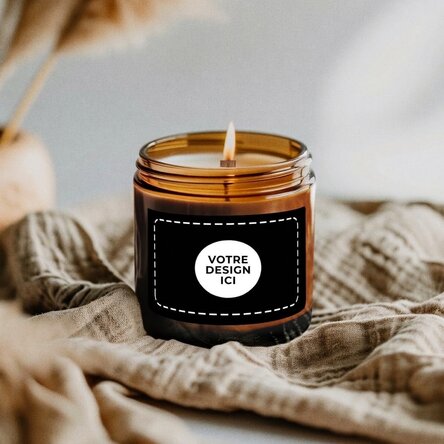 Petite bougie parfumée personnalisée avec votre motif