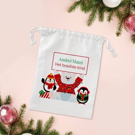Kleine, gepersonaliseerde cadeauzakje met tekst - Kerstmis