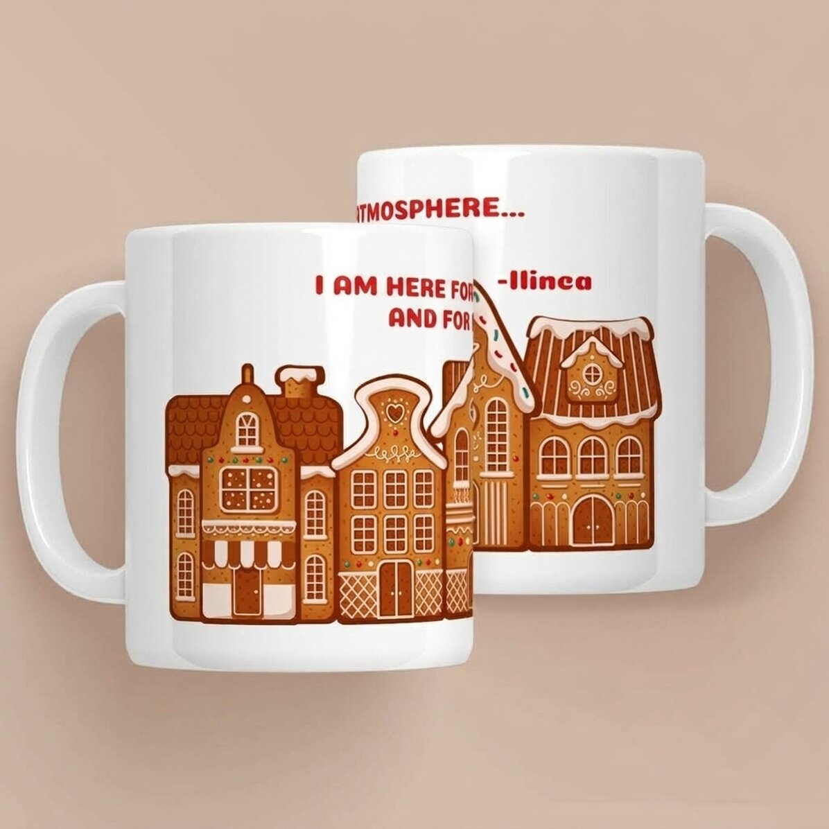 Tasse personnalisée avec message - Gingerbread