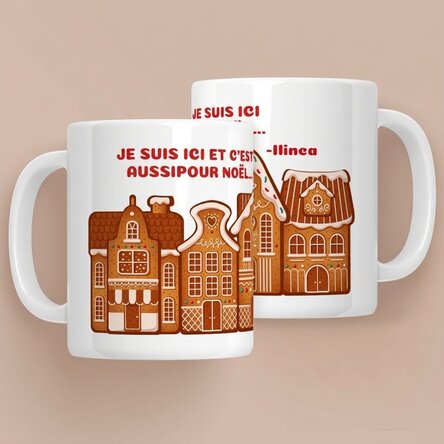 Tasse personnalisée avec message - Gingerbread